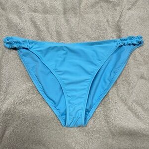 Wild Fable Women's Blue Low Rise Cheeky Ruffle Strap Bikini Swim Bottoms Size X